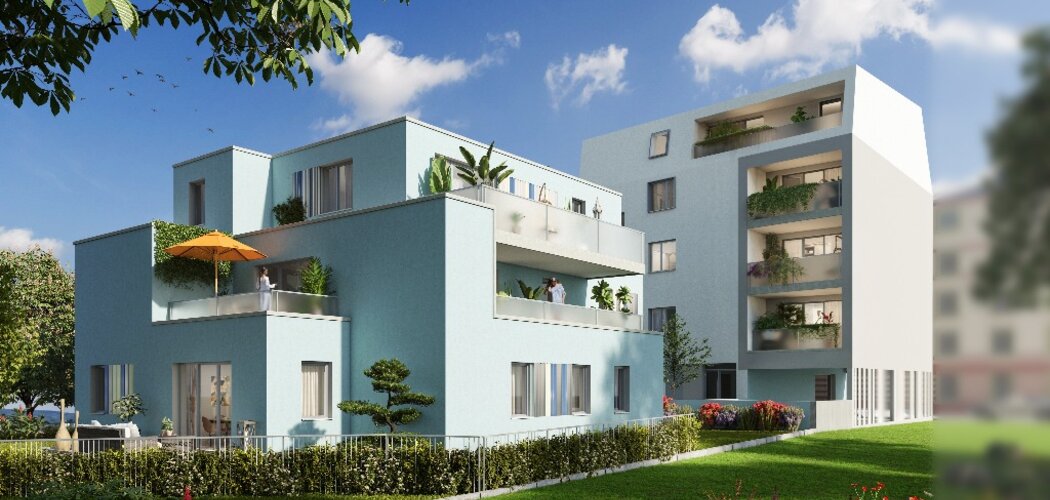 Programme immobilier neuf LE 100 -  Strasbourg : logements neufs sécurisés et verdoyants proche des transports (67000) - Référence : 7804