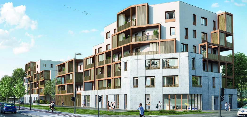 Programme immobilier neuf LE WOOD - Strasbourg : logements neufs T2–T5 proche du tramway C et des espaces verts (67000) - Référence : 15739