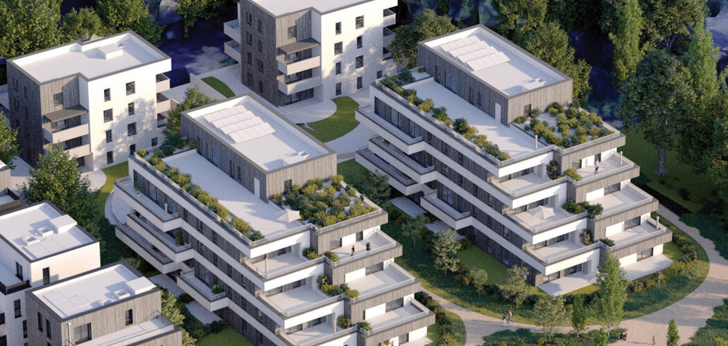 Programme immobilier neuf L'Îlot d'Õ - Strasbourg Robertsau une résidence élégante au cœur d’un quartier recherché (67000) - Référence : 17534